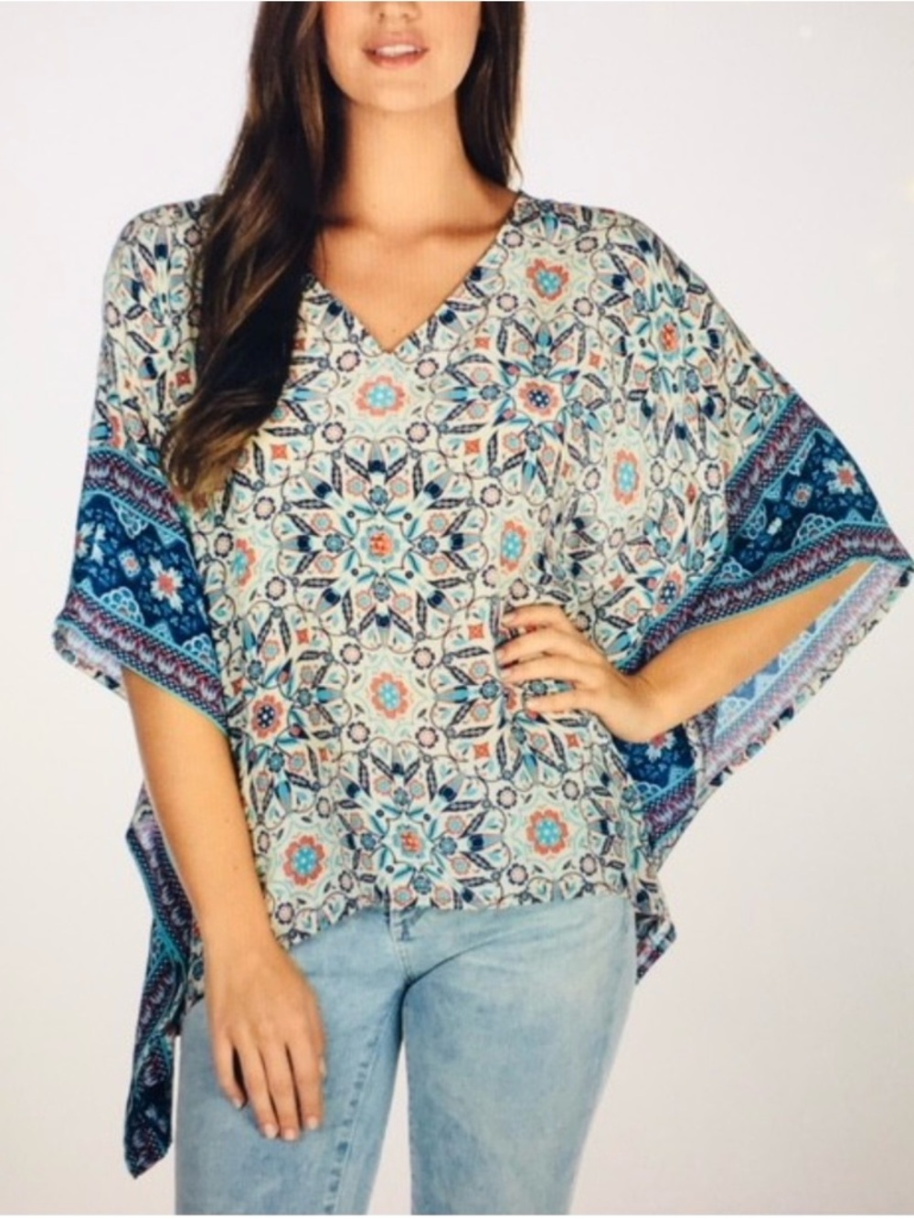 Med Tolani Silk Floral Blouse